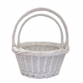 Willow basket White set of 2 
